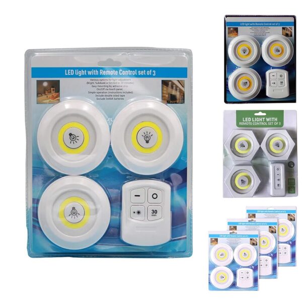 Wireless LED Puck Lights | Remote Control Dimmable Under Cabinet Lighting