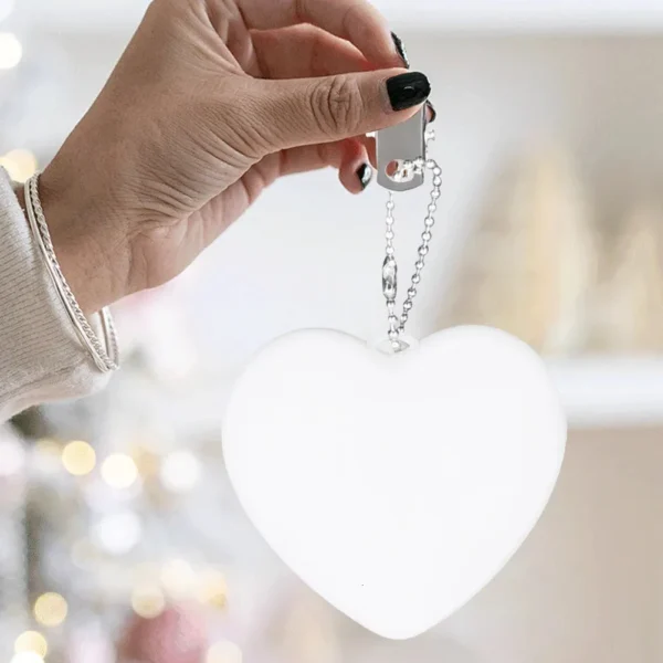 Heart LED Light Handbag Lamp Automatic Motion Activated Purse Heart Shaped Light for Women Bah Purse Charm